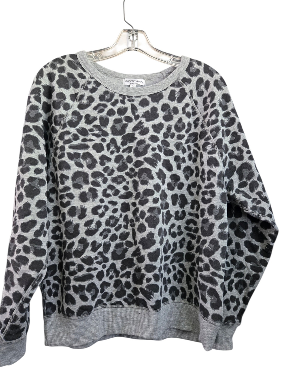 Grayson Threads Women's Crewneck Sweatshirt Pull Over in Light Gray